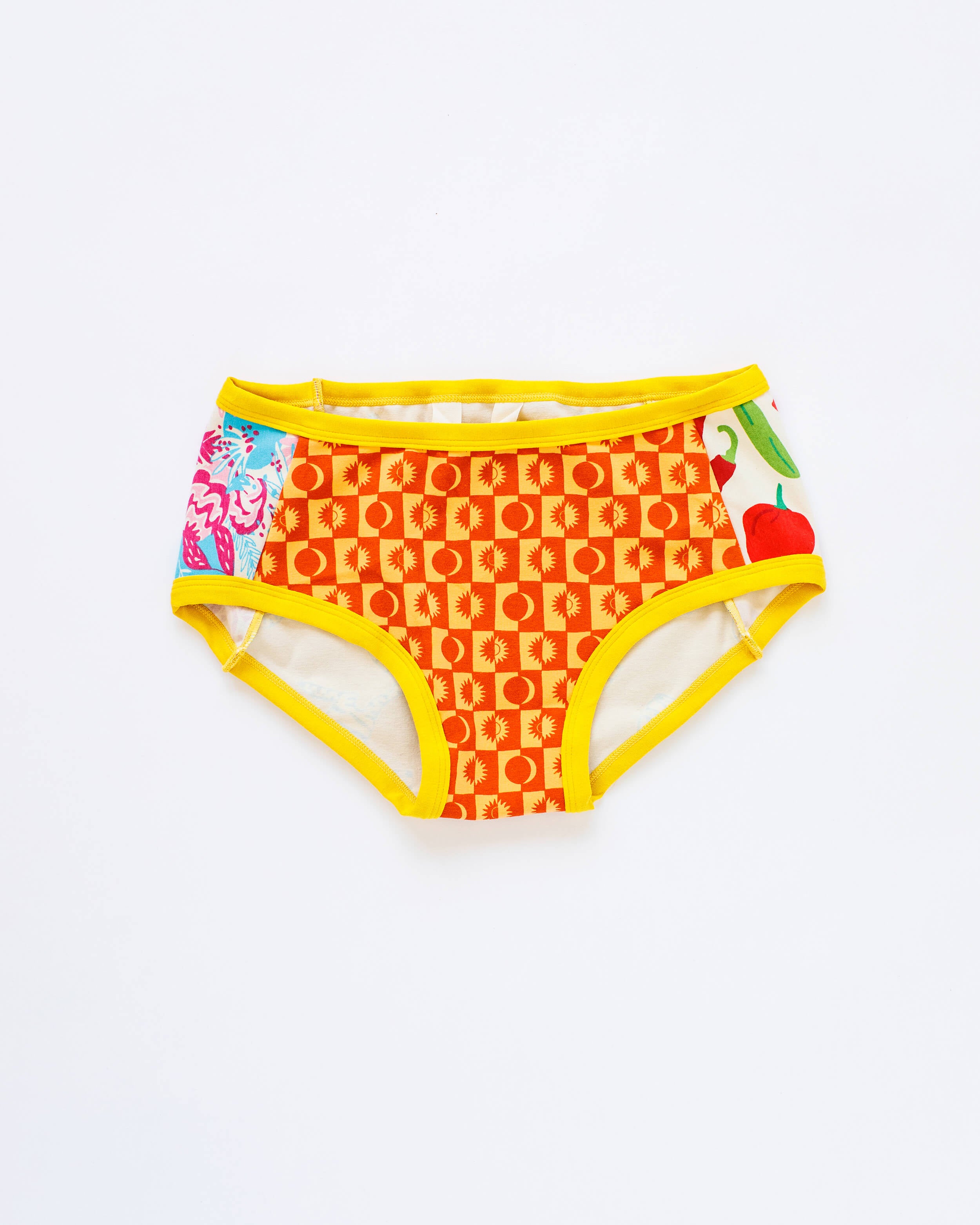 Flat lay of Thunderpants Scrap Panel Pants in Hipster style underwear.