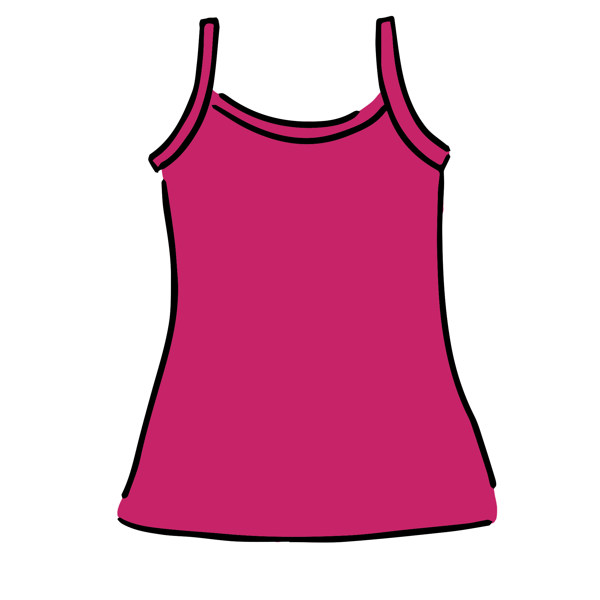 Drawing of Thunderpants Camisole in Barbara Pink.