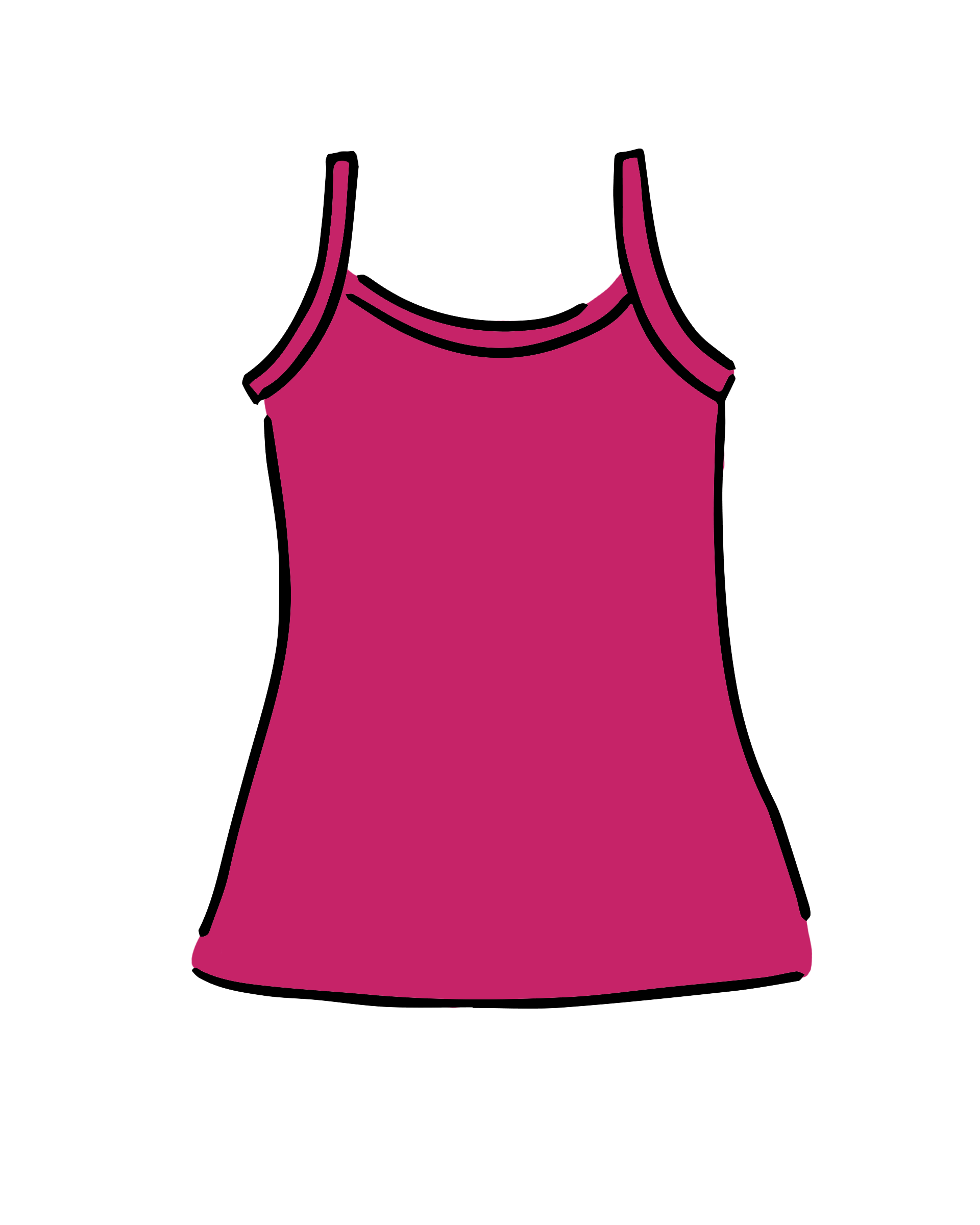 Drawing of Thunderpants Camisole in Barbara Pink.
