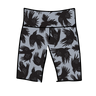 Drawing of Thunderpants Bike Shorts in So it Crows - black crows on grey.