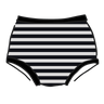 Drawing of Thunderpants Original style underwear in Black and White Stripe.