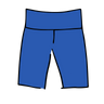 Drawing of Thunderpants Blueberry Blue Bike Shorts.