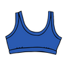 Drawing of Thunderpants Bralette in Blueberry Blue.