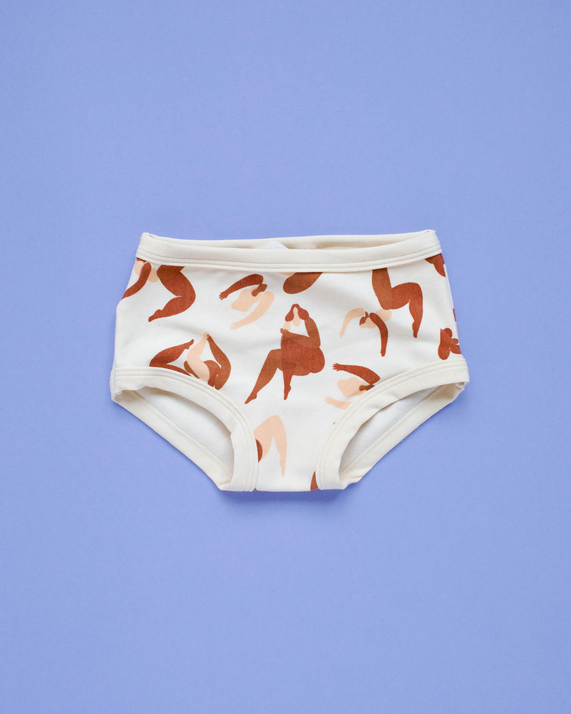 Flat lay of Thunderpants Kid's underwear in Bodies in Motion print.