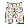 Drawing of Thunderpants Bike Shorts in Boot Scootin' print.