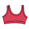 Drawing of Thunderpants Bralette in Pomegranate Punch.