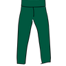 Drawing of Thunderpants Ankle Leggings in Emerald Green.