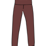 Drawing of Thunderpants Extra Long Leggings in Chestnut - dark brown color.