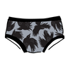 Drawing of Thunderpants Hipster style underwear in So it Crows - black crows on grey.