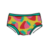Drawing of Thunderpants Kid's style underwear in Strictly Strawberry - pink, red, and green strawberries.