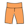 Drawing of Thunderpants Bike Shorts in Orange Sherbet.
