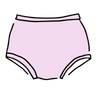 Drawing of Thunderpants Original style underwear in Plié Pink - light pink color.