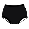 Drawing of Thunderpants Original style underwear in Plain Black.