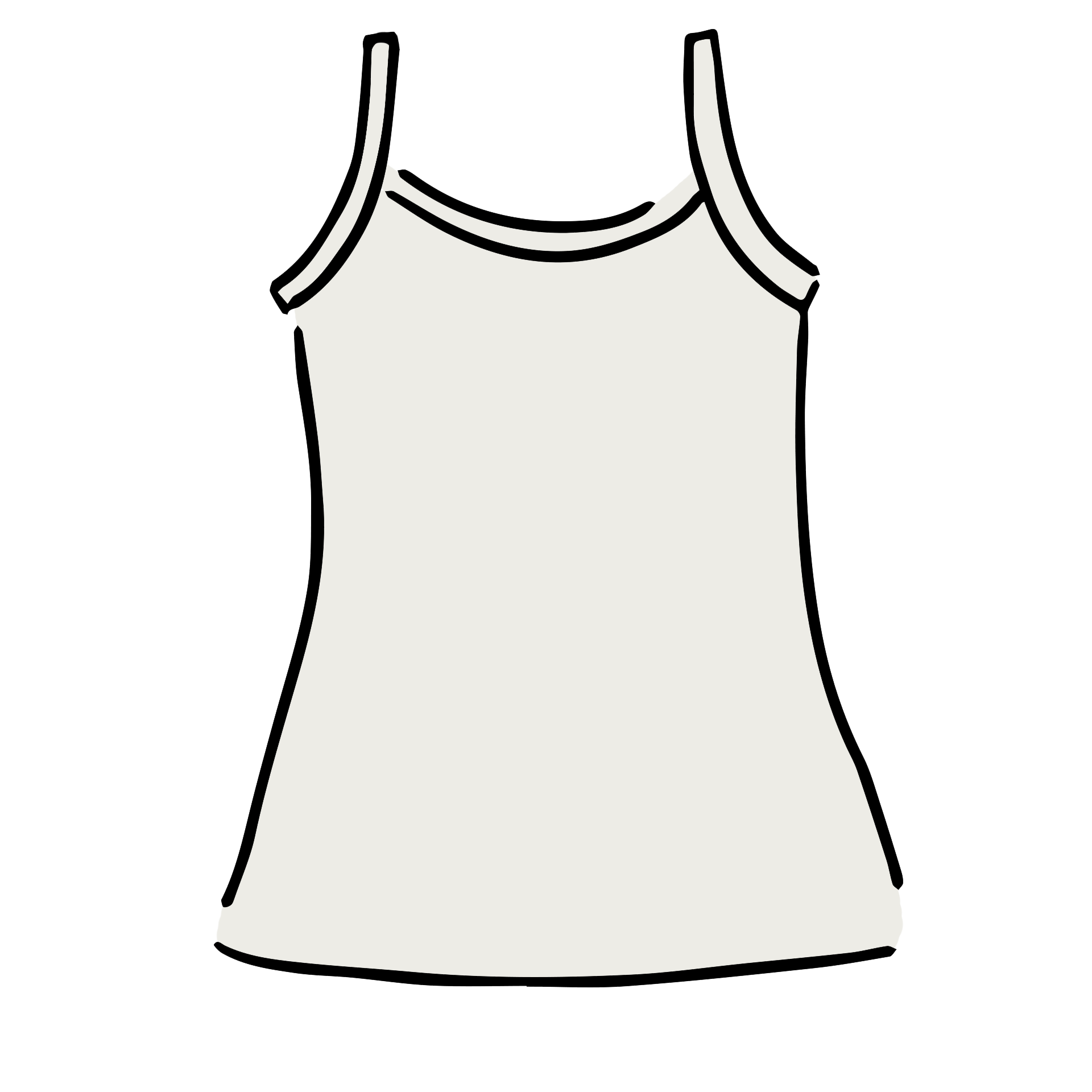 Drawing of Thunderpants Camisole in Plain Vanilla.