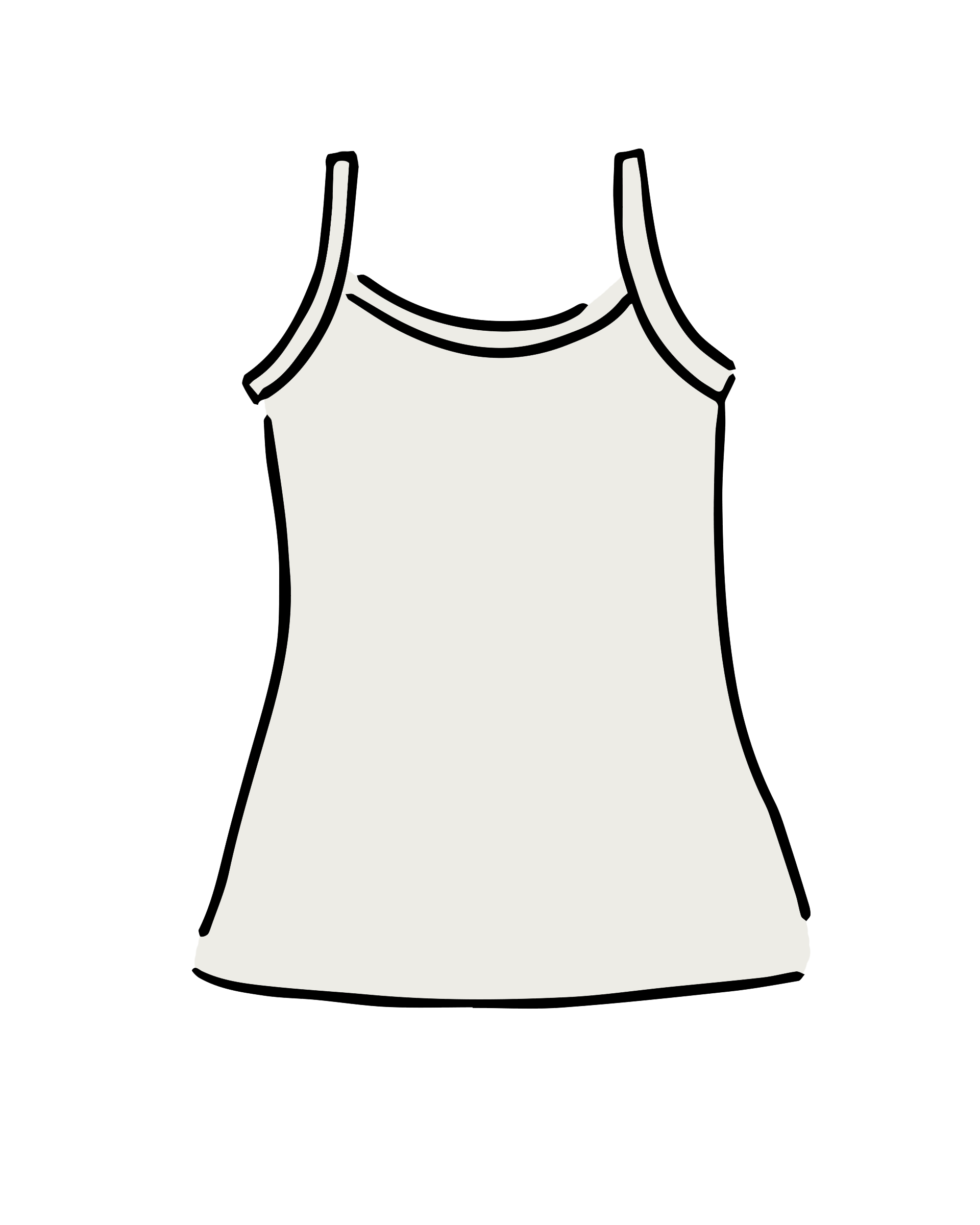 Drawing of Thunderpants Camisole in Plain Vanilla.