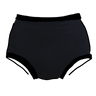 Drawing of Thunderpants recycled nylon Swimwear Original style bottoms in Plain Black.