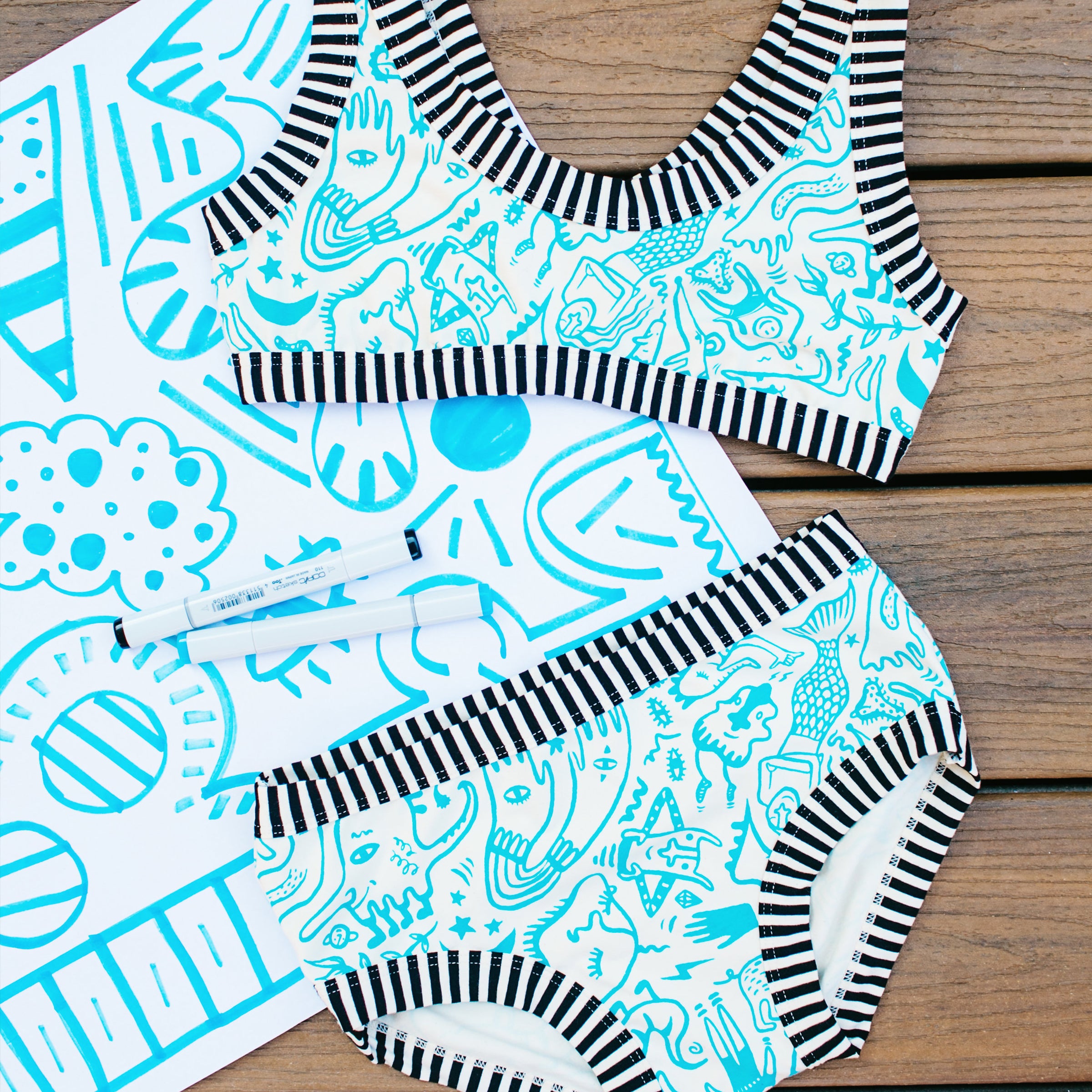 NEW PRINT: Doodly Blue!