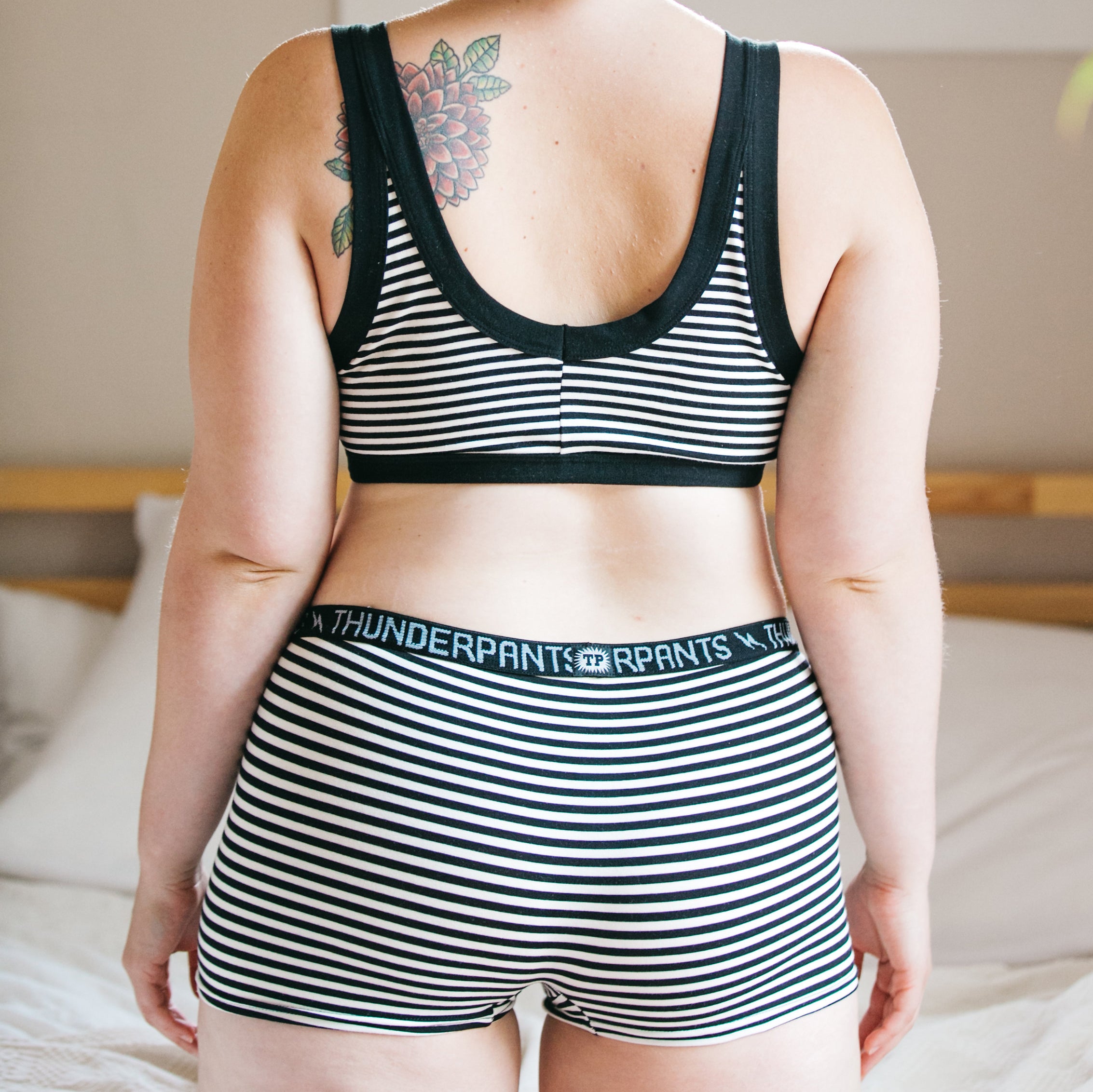 JAIL STRIPES: Bralettes and Women's Boxer Briefs