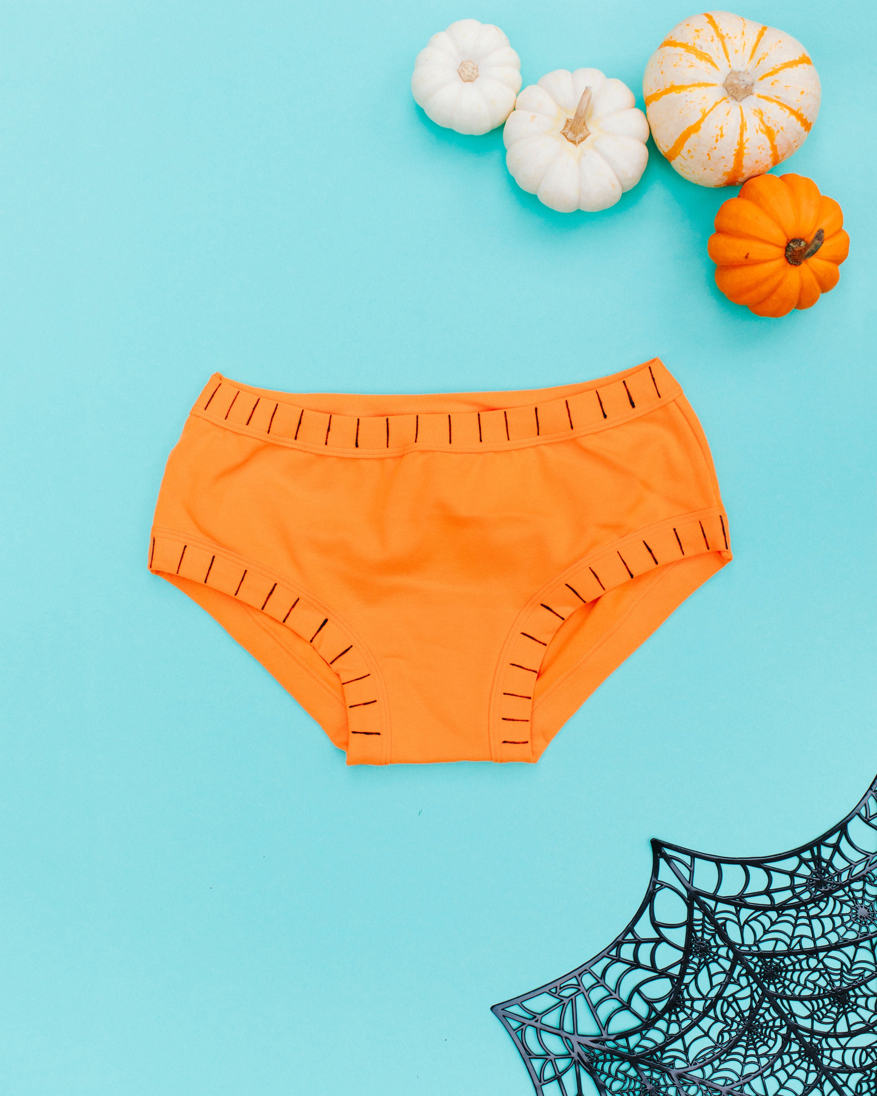 Flat lay of Thunderpants Hipster style underwear in Oregon Sunstone.