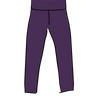 Drawing of Thunderpants Ankle Length Leggings in Amethyst color. 