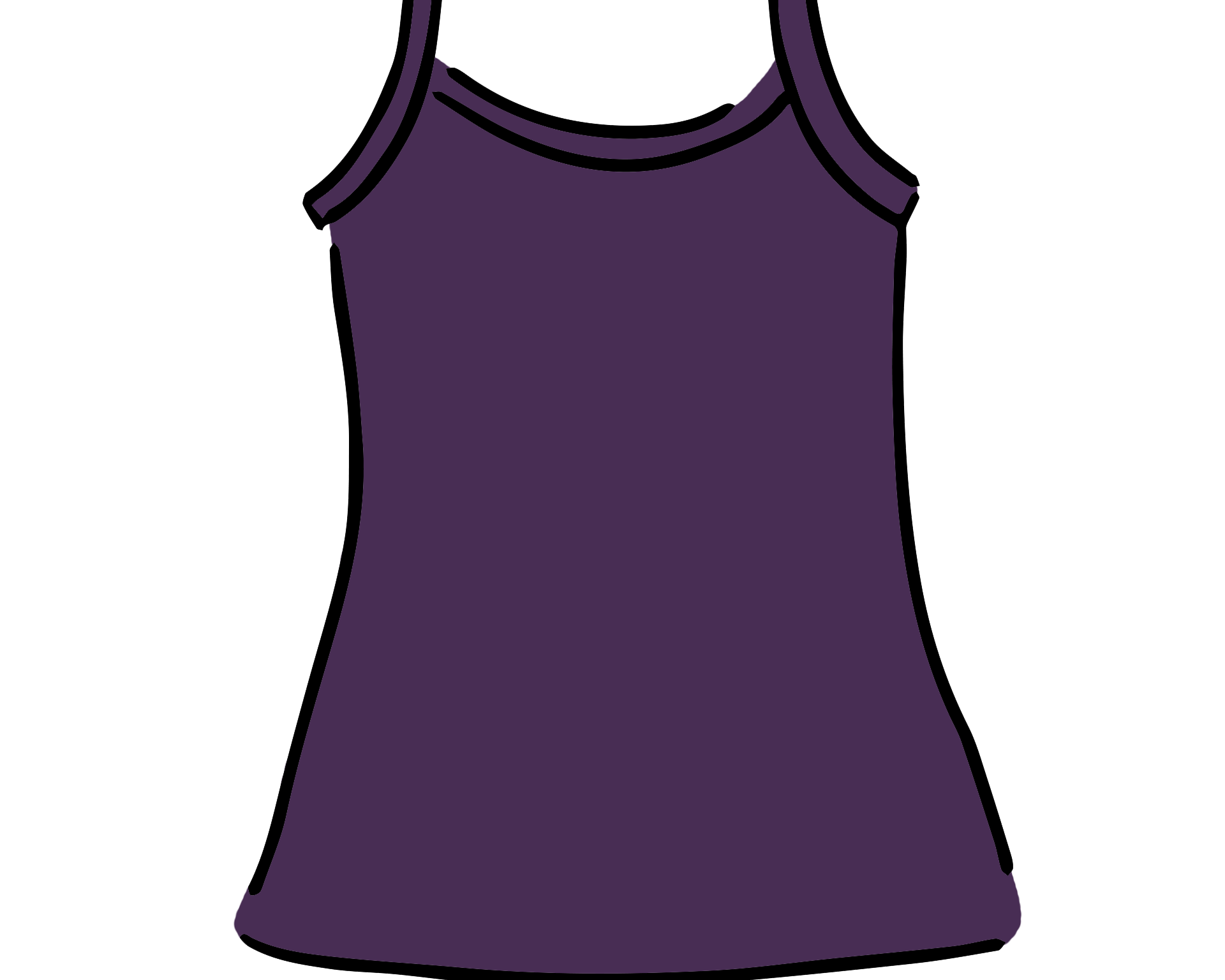 Drawing of Thunderpants Camisole in Amethyst color.