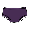 Drawing of Thunderpants Hipster style underwear in Amethyst color.