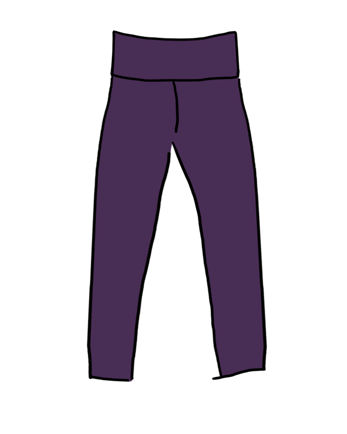 Daisy Dark Purple Legging, XS-XL