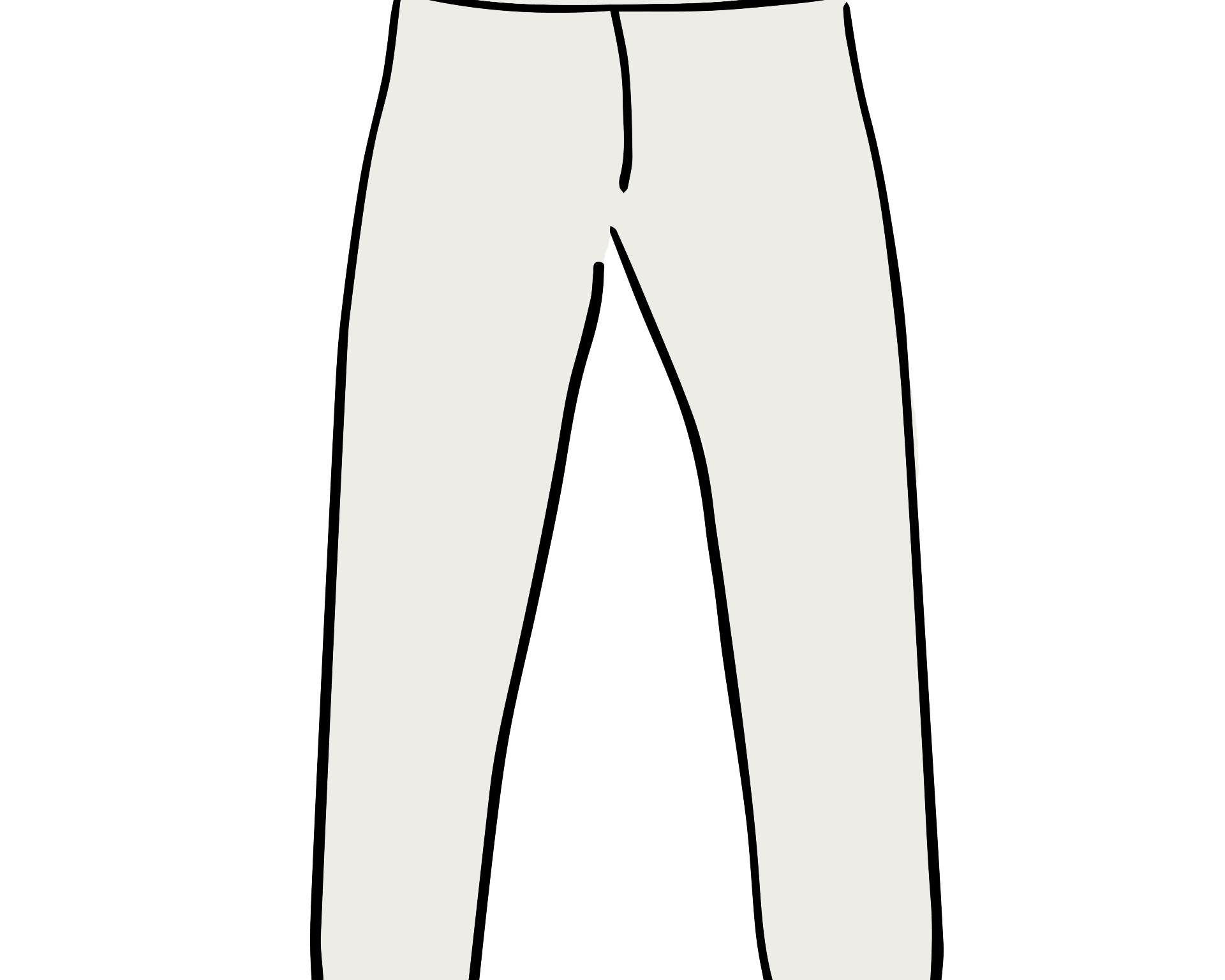 Drawing of Thunderpants Ankle Length Leggings in Plain Vanilla