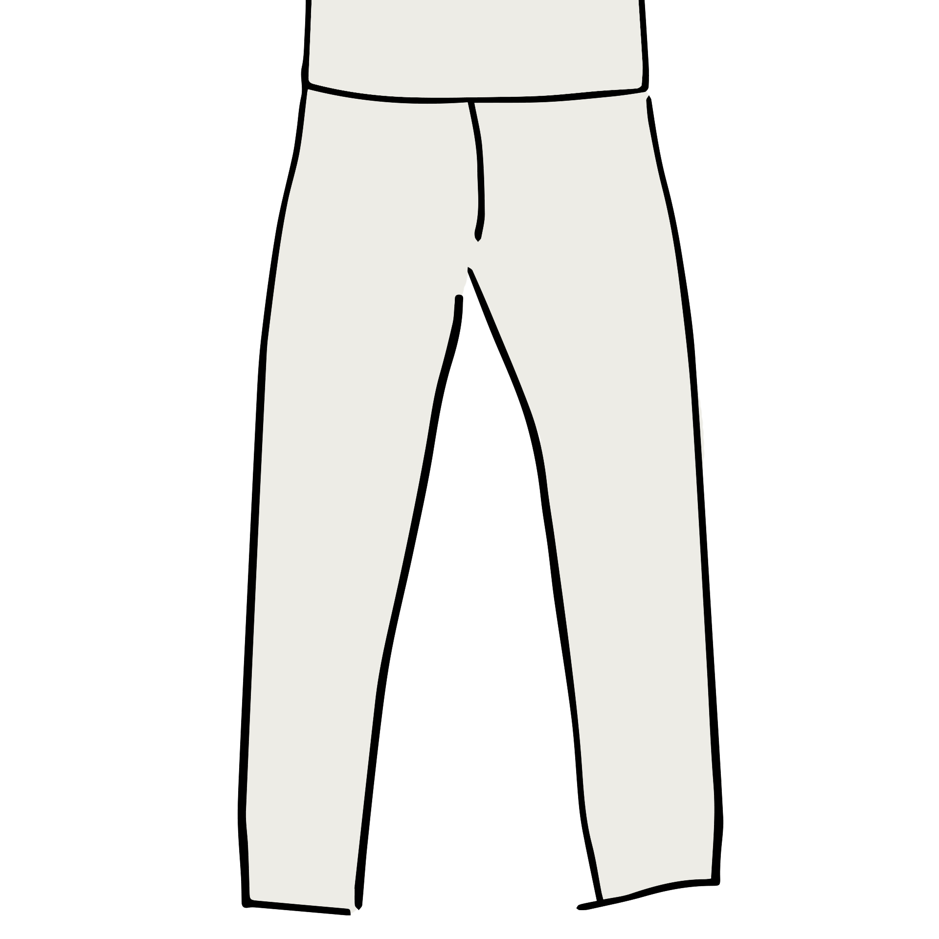 Drawing of Thunderpants Ankle Length Leggings in Plain Vanilla