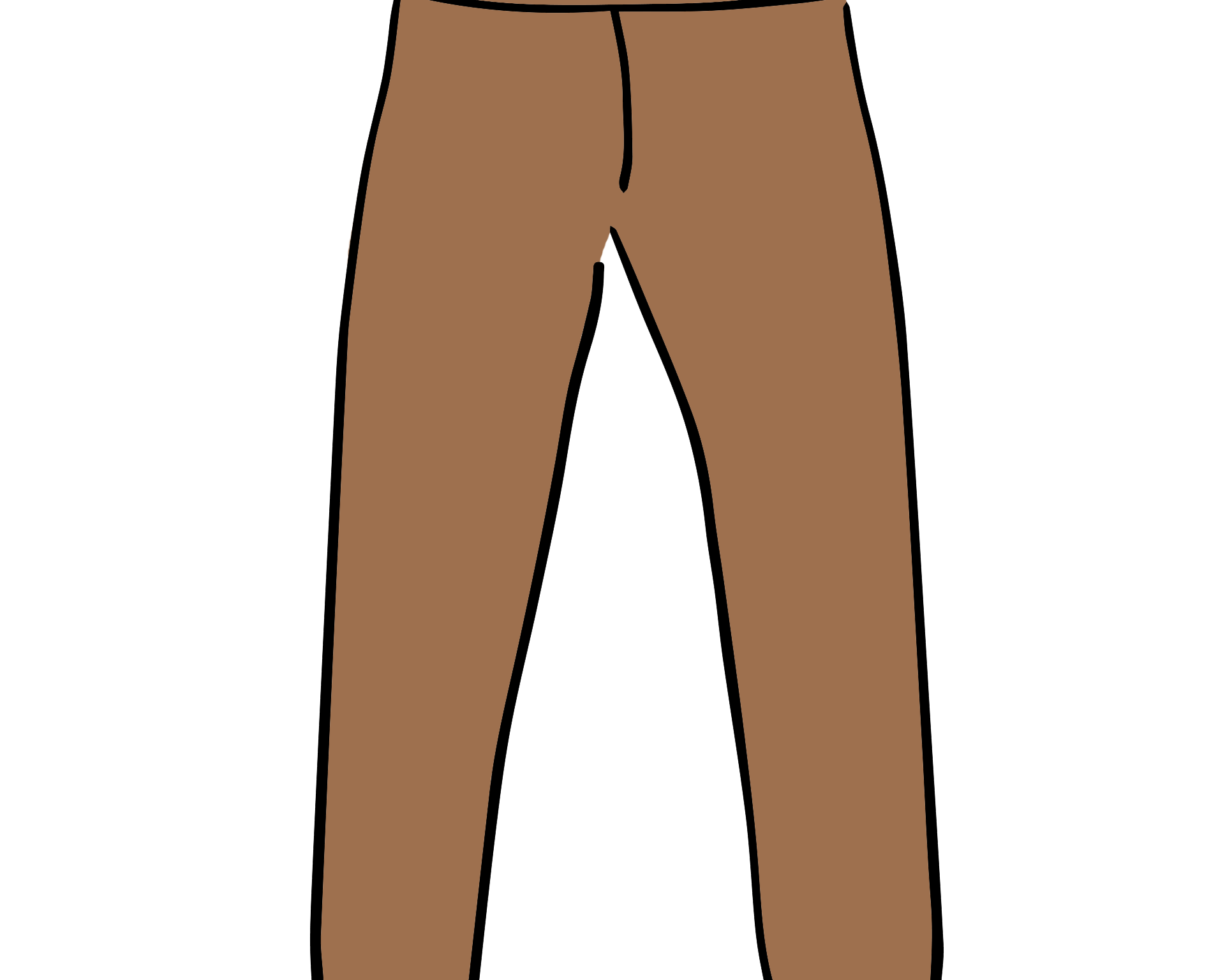 Drawing of Thunderpants Ankle Length Leggings in Hazelnut.
