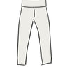 Drawing of Thunderpants organic cotton Ankle Length Leggings in Plain Vanilla.