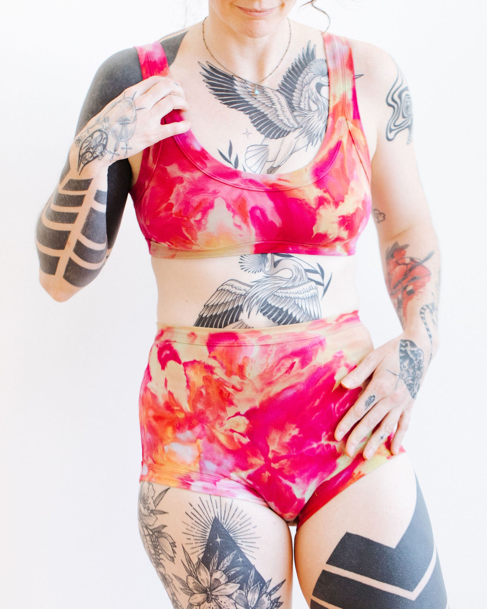 Bralette Limited Edition Hot Hibiscus Ice Dye