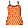 Drawing of Thunderpants Camisole in Autumn Equinox print.