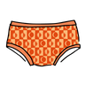 Drawing of Thunderpants Hipster style underwear in Autumn Equinox print.