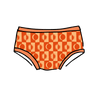 Drawing of Thunderpants Kids underwear in Autumn Equinox print.