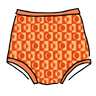 Drawing of Thunderpants Sky Rise style underwear in Autumn Equinox print.