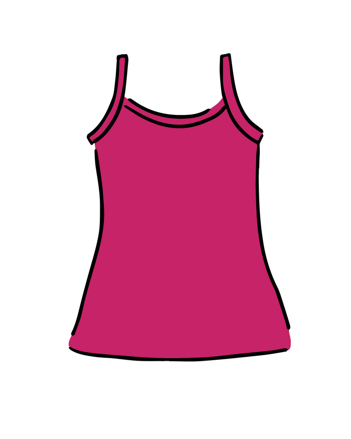 Drawing of Thunderpants Camisole in Barbara Pink.