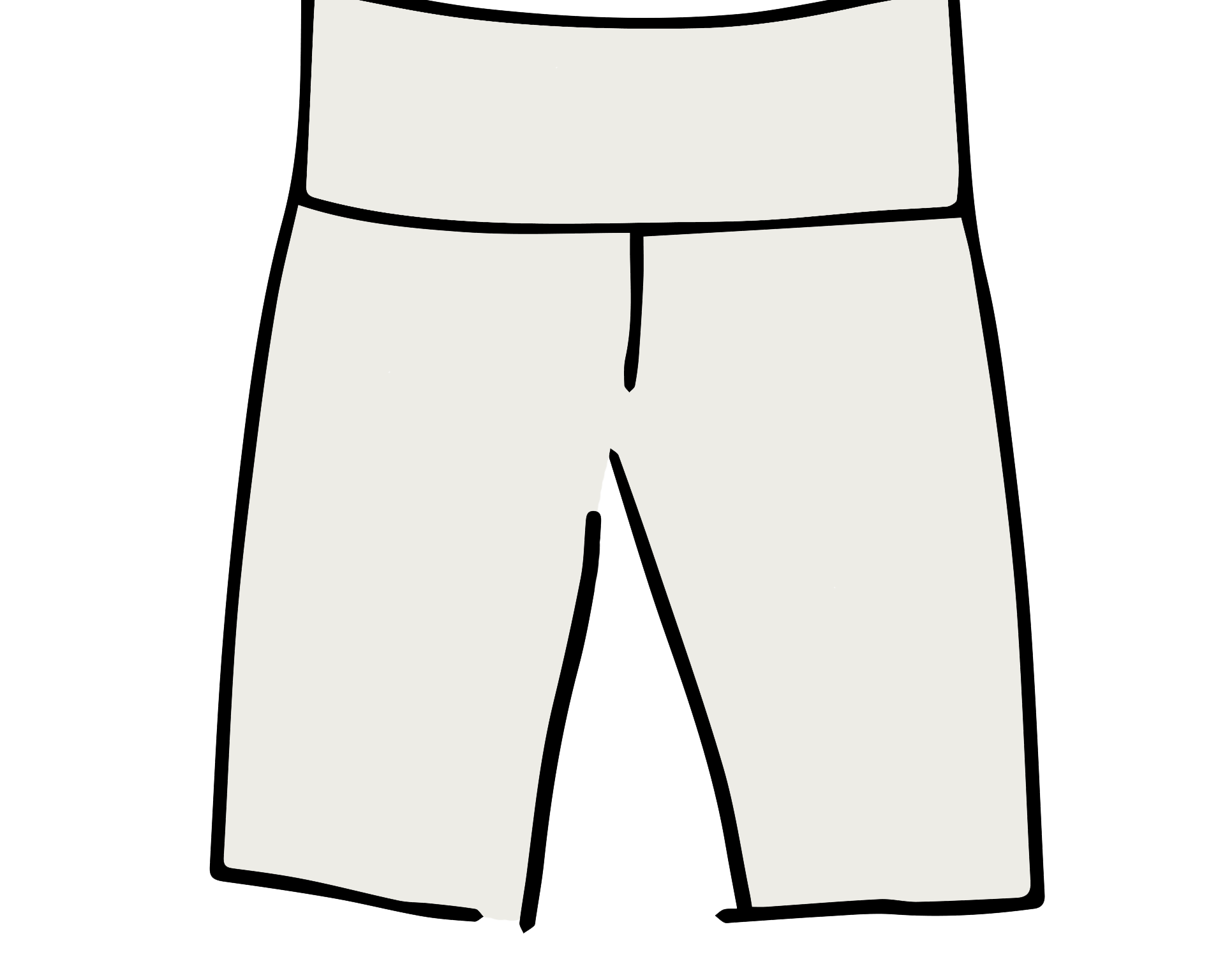 Drawing of Thunderpants Bike Shorts in Plain Vanilla.