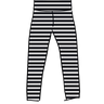 Drawing of Thunderpants Ankle Length Leggings in Black and White Stripe.