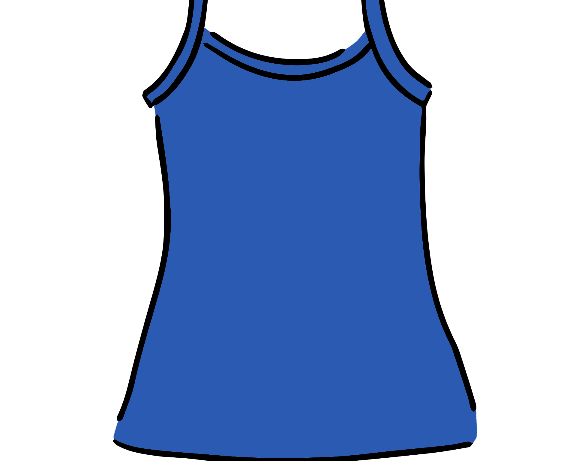 Drawing of Thunderpants Camisole in Blueberry Blue.