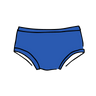 Drawing of Thunderpants Kids style underwear in Blueberry Blue.