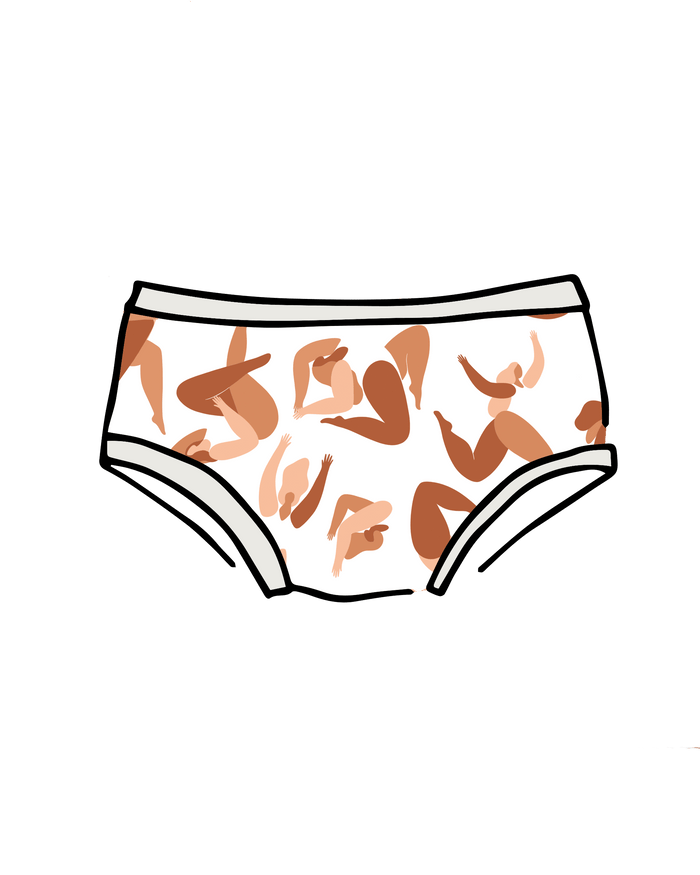 Drawing of Thunderpants Kid's underwear in Bodies in Motion print.