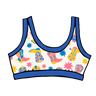 Drawing of Thunderpants Bralette in Boot Scootin' print.