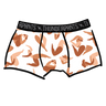 Drawing of Thunderpants Boxer Brief style underwear in Bodies in Motion - women dancing in various neutral colors.