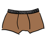 Drawing of Thunderpants Boxer Brief in Hazelnut color.