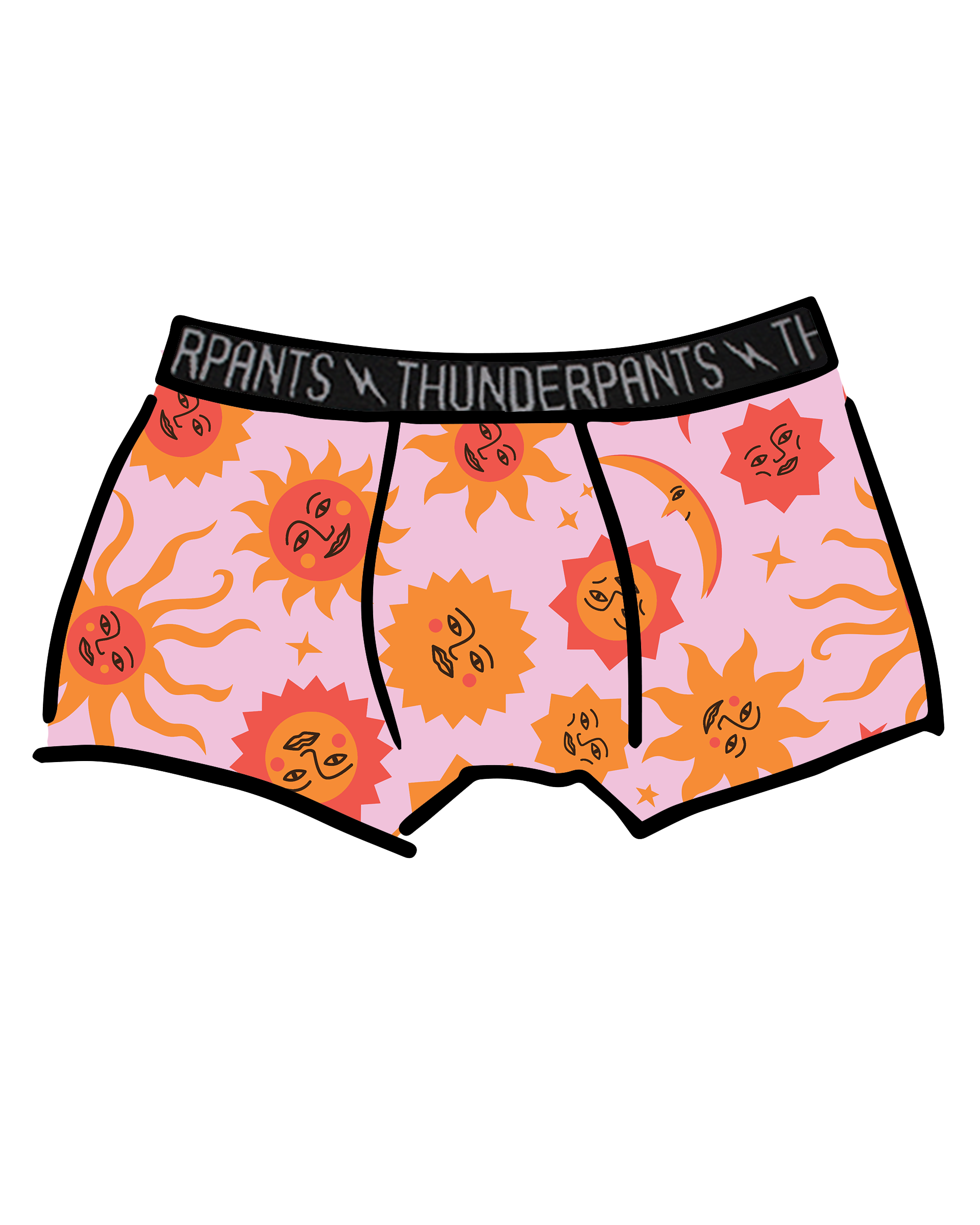 Unisex Luna y Sol Print Organic Cotton Boxer Brief | Thunderpants ...
