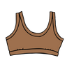 Drawing of Thunderpants Bralette in Hazelnut color.