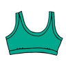 Drawing of Thunderpants Bralette in Peacock Green.