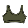 Drawing of Thunderpants Bralette in Pickled Green.