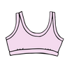 Drawing of Thunderpants Bralette in Plié Pink - light pink color.